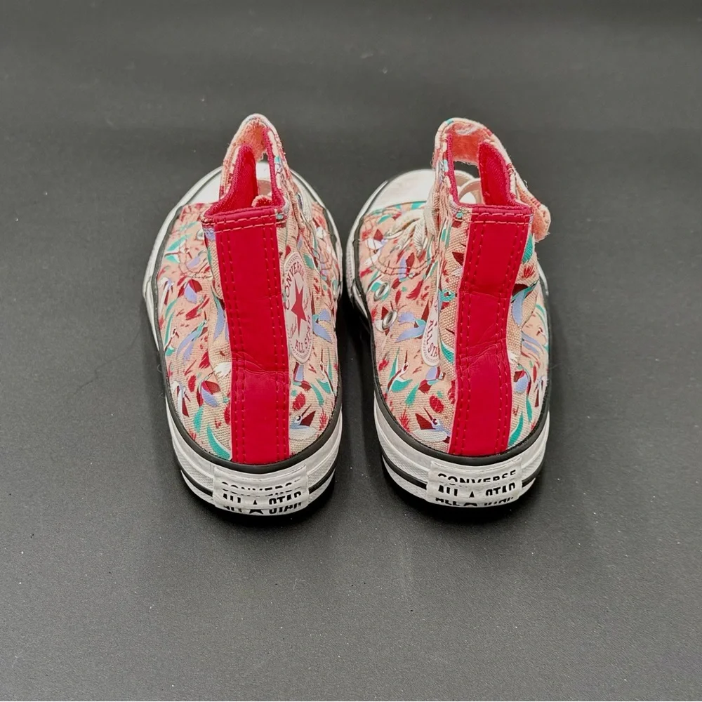 Converse Kids Floral High-Tops - Pink and‎ Green